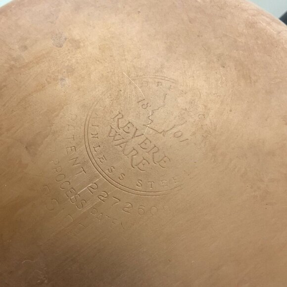 Revere Ware 1.5qt Copper Clad Stainless Steel Saucepan Lid Riverside CA Pre 1968 - Picture 9 of 9